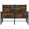 vidaXL Metal Bed Frame without Mattress Smoked Oak 120x200 cm