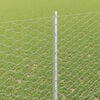 vidaXL Fence with Post Silver 1.5 x 25 m Steel