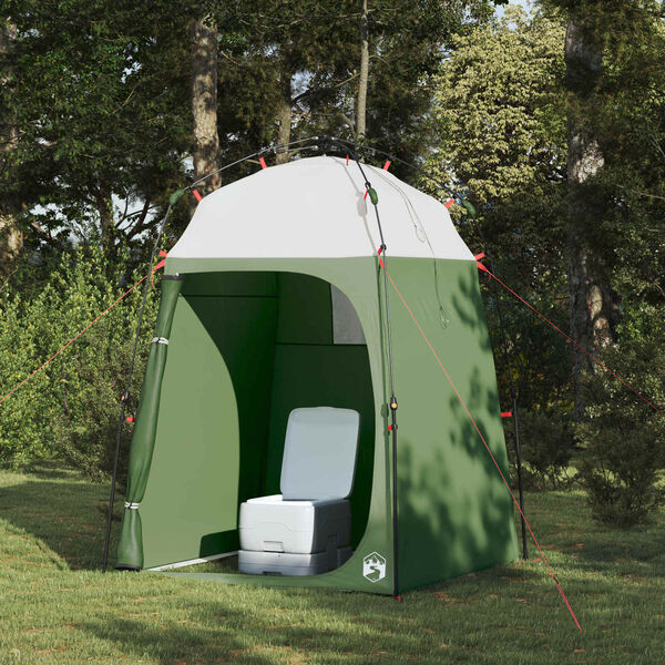 vidaXL Shower Tent Folding with Storage Green 160 x 160 x 227 cm Steel