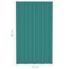 vidaXL Roof Panels 36 pcs Galvanised Steel Green 80x45 cm