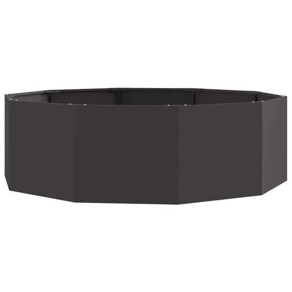 vidaXL Planter Black 120 x 120 x 35 cm Steel