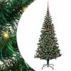 vidaXL Artificial Pre-lit Christmas Tree Green 120 cm PVC and Metal