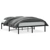 vidaXL Metal Bed Frame without Mattress Black 140x190cm