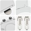 vidaXL Toilet Seat White 47 x 37 x 4 cm Duroplast