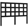vidaXL Bed Frame without Mattress Black Double Solid Wood Pine