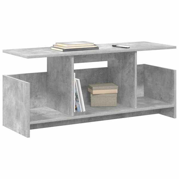 vidaXL TV Stand Concrete Grey 102 x 35 x 45 cm Engineered Wood