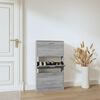 vidaXL Shoe Cabinet Grey Sonoma 59x17x108 cm Engineered Wood