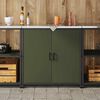 vidaXL Kitchen Storage with Shelf Olive Green 90 x 50 x 92 cm Steel
