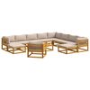 vidaXL Sofa Set 12 pcs Natural Solid Acacia Wood