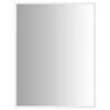 vidaXL Mirror | White | Glass | 80x60 cm | Minimalistic | Mirror | Rectangular
