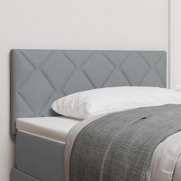 vidaXL Fabric Headboard Height Adjustable Light grey 100 cm Fabric