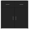 vidaXL Sideboards 2 pcs Black 79x38x80 cm Engineered Wood