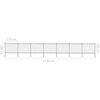 vidaXL Garden Fence with Hoop Top Steel 1248x150 cm Black