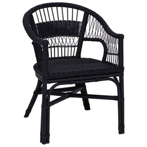 vidaXL Stacking Chair Black 60 x 60 x 81 cm Rattan