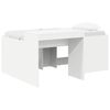 vidaXL Kids'High Bed Frame with Desk White Engineered Wood