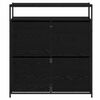 vidaXL Shoe Cabinet Black Oak 100 x 34 x 112 cm Engineered Wood