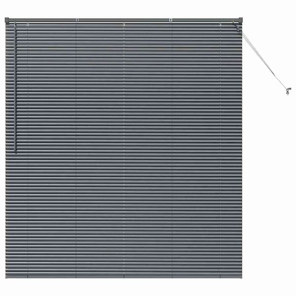 vidaXL Window Blind with Curtains Manual Dark grey Aluminium