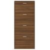 vidaXL Shoe Cabinet Brown Oak 59x17x150 cm Engineered Wood