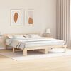 vidaXL Bed Frame with Headboard Natural 200 x 200 cm Solid Pine Wood