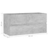 vidaXL Bathroom Furniture Set Concrete Grey Engineered Wood