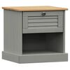 vidaXL Bedside Cabinet "VIGO" Grey 42x35x42 cm Solid Wood Pine