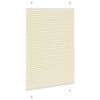 vidaXL Pleated Blind Cream 100x100 cm Fabric Width 99.4 cm Polyester