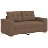 vidaXL Sofa 2 pcs Brown Fabric