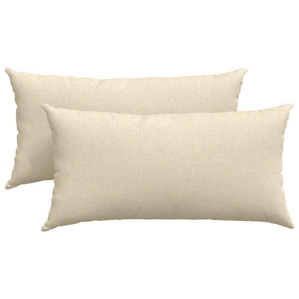 vidaXL Sofa Pillows 2 pcs Cream 80 x 40 cm Fabric