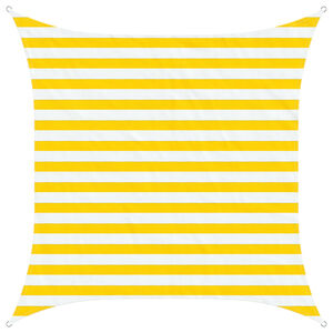 vidaXL Sun Shade Sail Yellow and White 2 x 2 m 100% Polyester Oxford