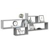 vidaXL Wall Shelf Grey Sonoma 167.5x18x68 cm Engineered Wood
