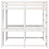 vidaXL Loft Bed with Desk and Ladder White 160x200 cm Solid Wood Pine