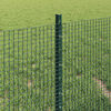 vidaXL Fence with Post Green 0.4 x 50 m Steel and PVC