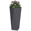 vidaXL Planter 2 pcs Anthracite 30 x 30 x 75 cm Steel