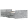 vidaXL Bed Frame without Mattress Concrete Grey 100x200 cm