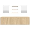 vidaXL 6 Piece Bathroom Furniture Set Oak Engineered Wood