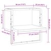 vidaXL Wall Shelf with Bar Smoked Oak 30x25x30 cm