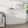 vidaXL Sideboard White 110x34x75 cm Solid Wood Pine