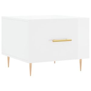 vidaXL Coffee Table High Gloss White 50x50x40 cm Engineered Wood