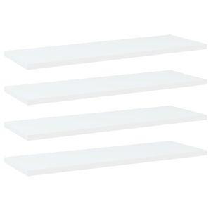 vidaXL Bookshelf Boards 4 pcs White 60x20x1.5 cm Engineered Wood