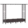 vidaXL Raised Bed with Trellis and Roof Brown 203 x 40 x 127 cm PP
