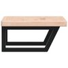 vidaXL Basin Shelf Wall Mounted Steel and Solid Wood Oak