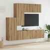 vidaXL TV Wall Unit Wall-mounted 5 pcs Artisan Oak Engineered Wood