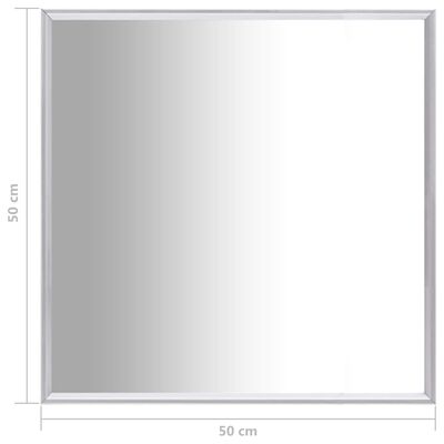 vidaXL Mirror Silver 50x50 cm