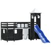 vidaXL Kids' Loft Bed with Tower without Mattress White&Black 90x190cm