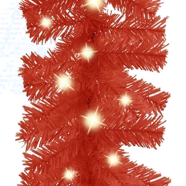 vidaXL Christmas Garland with LED Lights 5 m Red