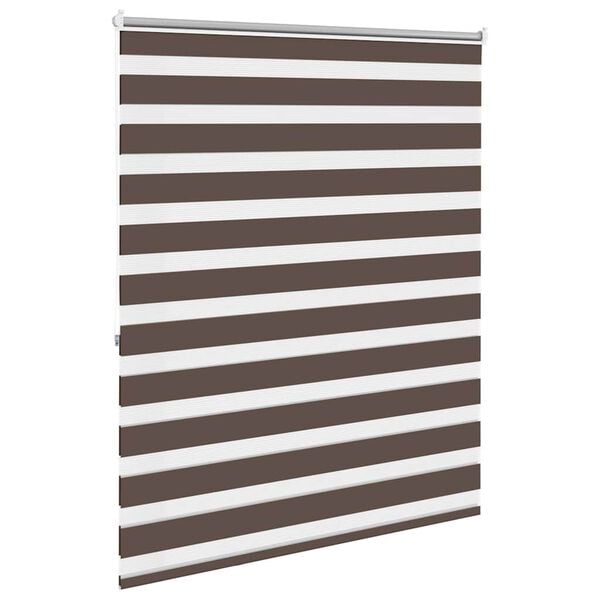 vidaXL Zebra blind 140.9x175 cm Fabric Width 136.7 cm coffee
