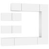 vidaXL 7 Piece TV Cabinet Set White Engineered Wood