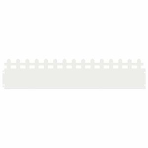 vidaXL Lawn Edgings 10 pcs White 103 x 0.05 x 22 cm Steel