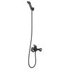vidaXL Shower Head Set Black G 1 / 2 inches