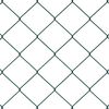 vidaXL Fence Post Green 25 x 0.6 m (60 x 60 mm mesh) Steel and PVC